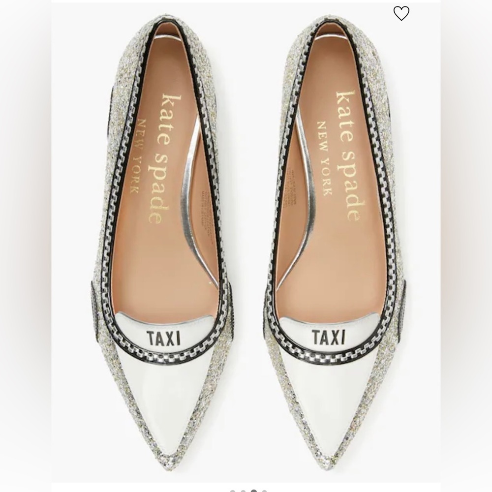 NIB Kate Spade GoGo silver flat, size 9.5
